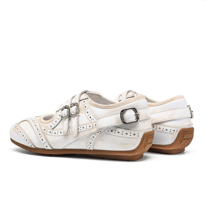 Women’s Leather Brogue Mary Jane Flat Shoes
