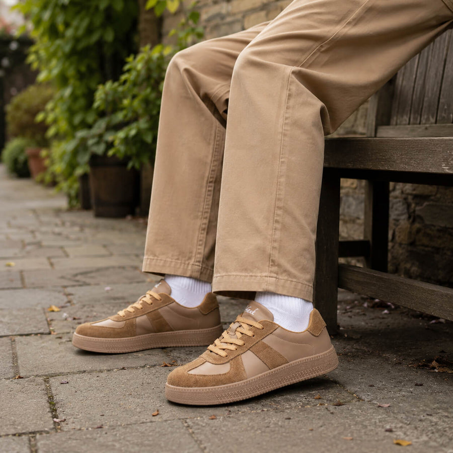 Men’s Brown Leather & Suede Trainers