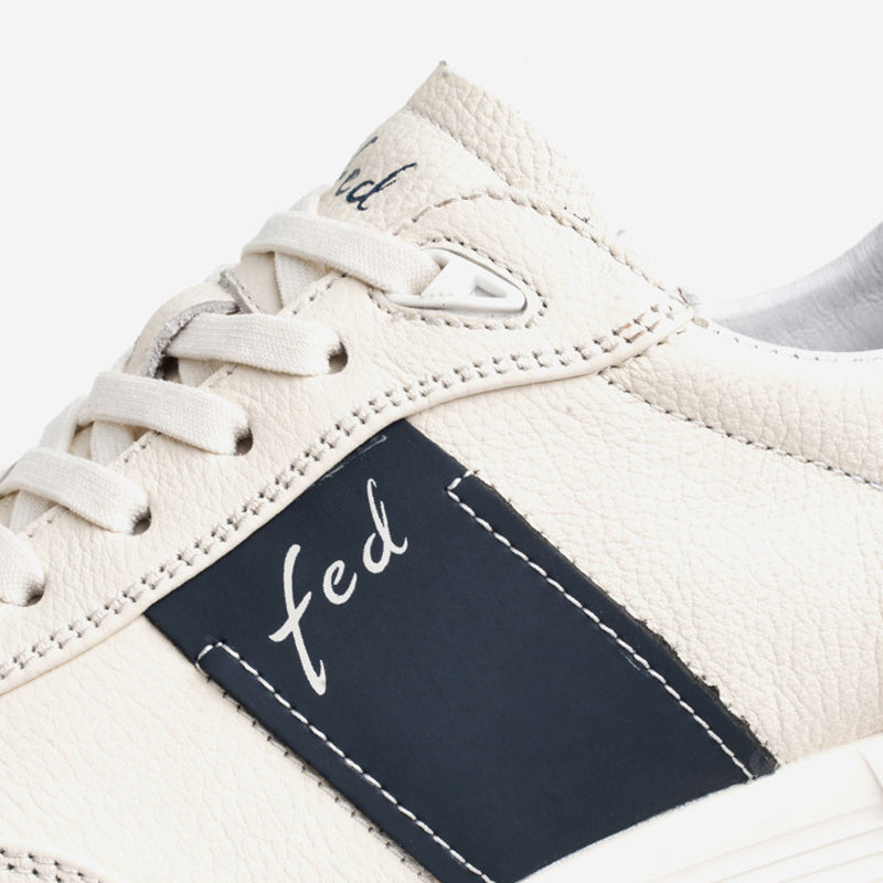Men's Genuine Leather Lace-Up Casual Trainers