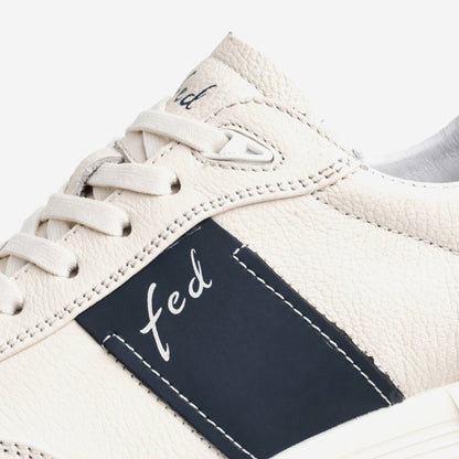 Men's Genuine Leather Lace-Up Casual Trainers