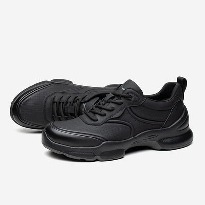 Men's Leather Comfort Trainers with Cushioned Sole