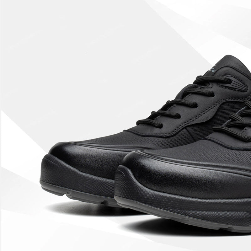 Men's Leather Comfort Trainers with Cushioned Sole