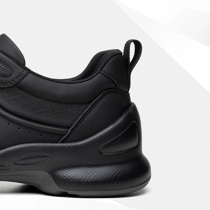 Men's Leather Comfort Trainers with Cushioned Sole