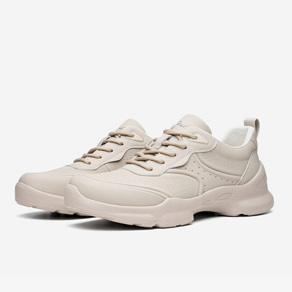 Men's Leather Comfort Trainers with Cushioned Sole