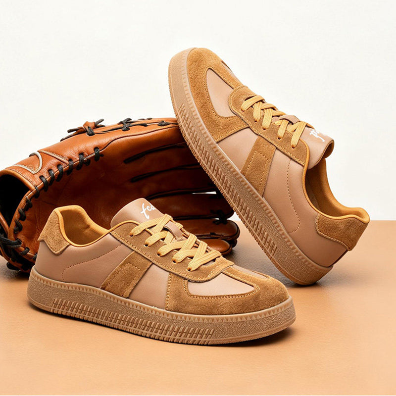 Men’s Brown Leather & Suede Trainers