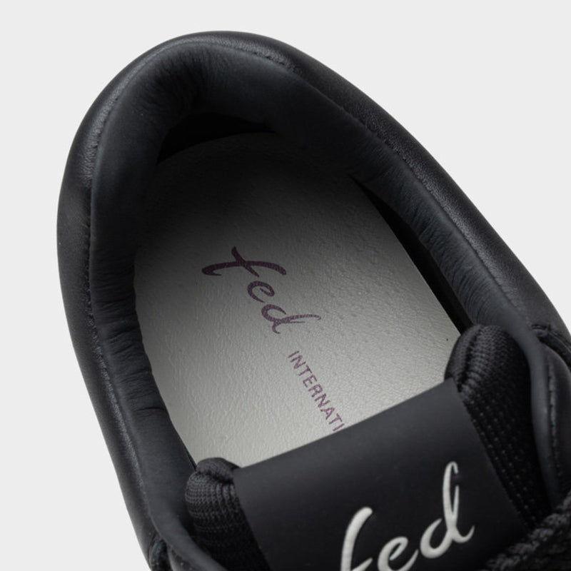 Men's Leather Platform Trainers – Contrast Toe Lace-Up Casual Sneakers