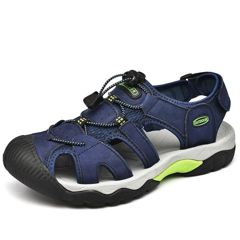 Men’s Wide Fit Closed-Toe Walking Sandals with Adjustable Straps