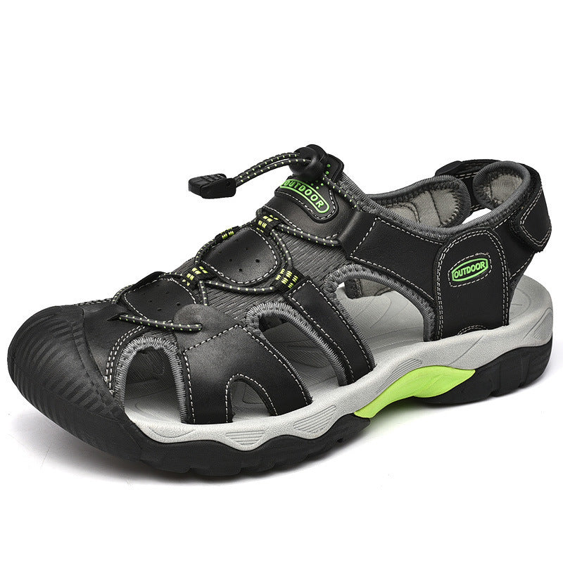 Men’s Wide Fit Closed-Toe Walking Sandals with Adjustable Straps