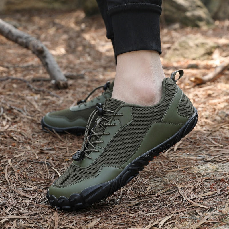 Unisex Wide Fit Barefoot-Inspired Outdoor Trainers with Grippy Sole