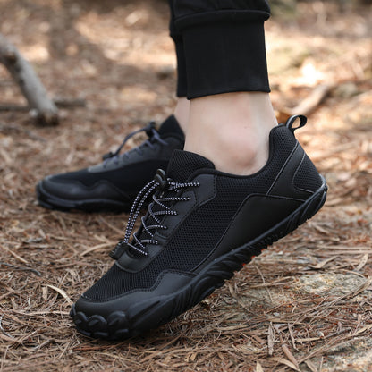 Unisex Wide Fit Barefoot-Inspired Outdoor Trainers with Grippy Sole