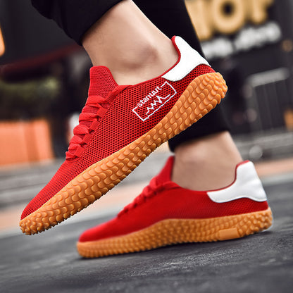 Unisex Wide Fit Breathable Knit Trainers with Grippy Sole