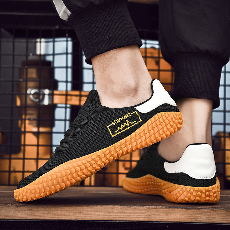 Unisex Wide Fit Breathable Knit Trainers with Grippy Sole