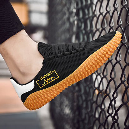 Unisex Wide Fit Breathable Knit Trainers with Grippy Sole