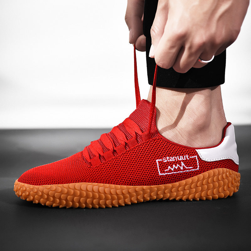 Unisex Wide Fit Breathable Knit Trainers with Grippy Sole