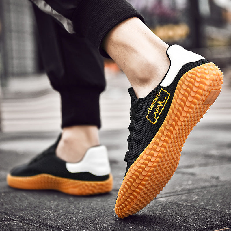 Unisex Wide Fit Breathable Knit Trainers with Grippy Sole