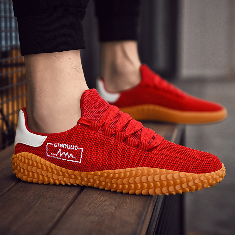 Unisex Wide Fit Breathable Knit Trainers with Grippy Sole