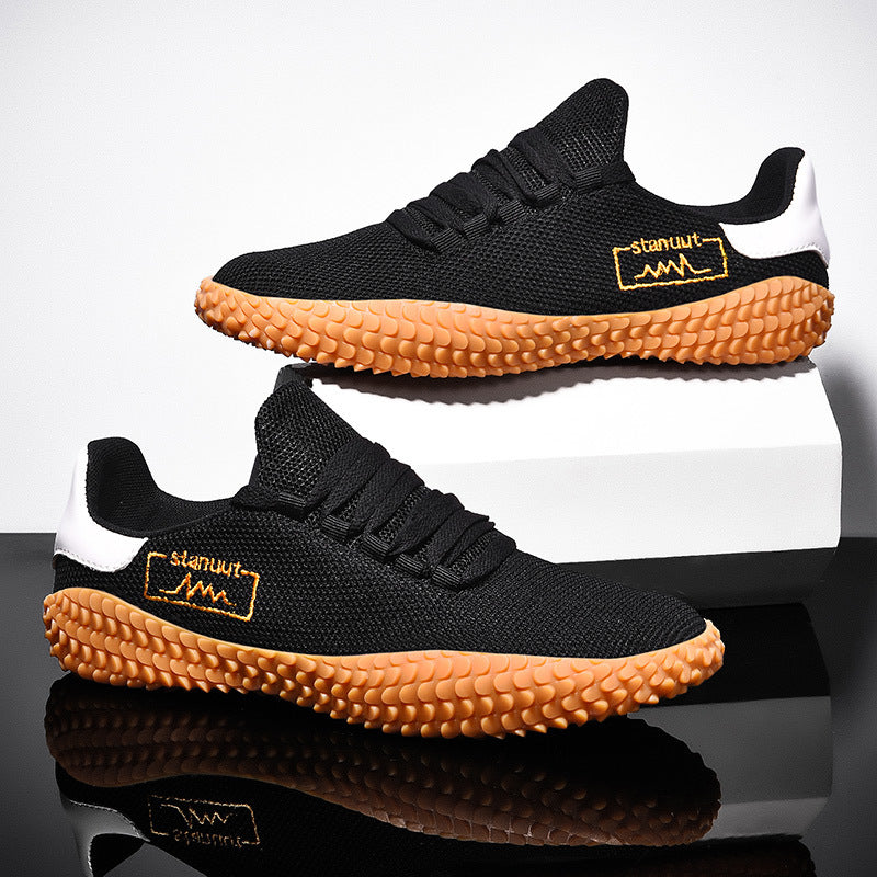 Unisex Wide Fit Breathable Knit Trainers with Grippy Sole