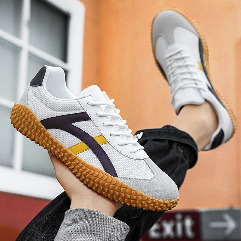 Wide Fit Unisex Comfort Trainers with Grippy Gum Sole