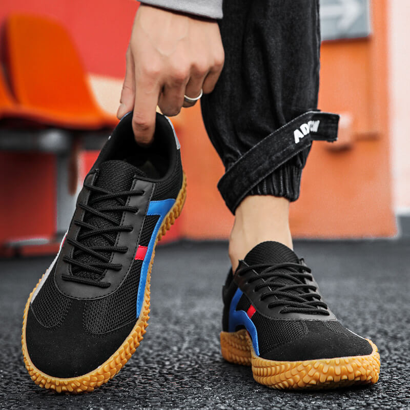Wide Fit Unisex Comfort Trainers with Grippy Gum Sole