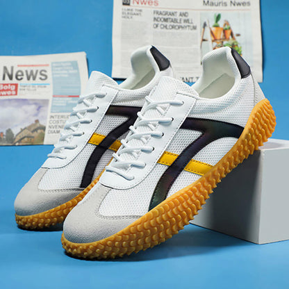 Wide Fit Unisex Comfort Trainers with Grippy Gum Sole