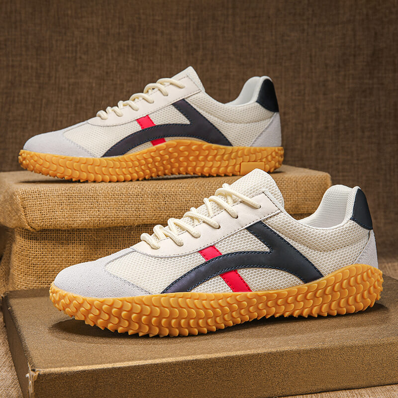 Wide Fit Unisex Comfort Trainers with Grippy Gum Sole