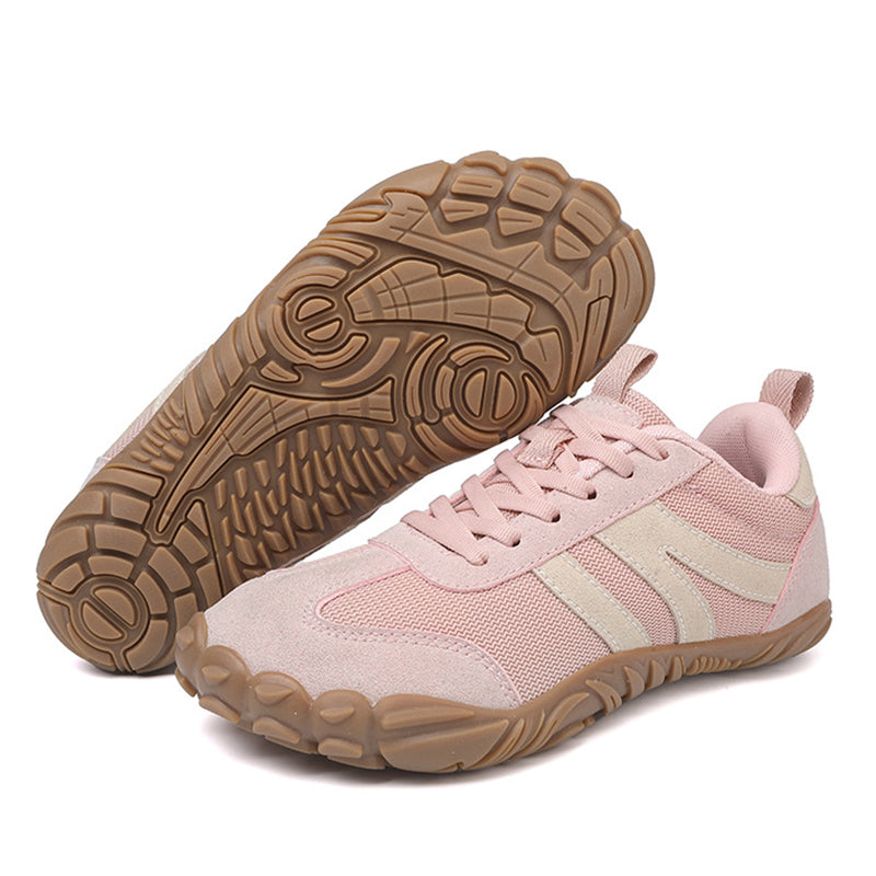 Unisex Wide Fit Retro Trainers with Breathable Mesh & Grippy Sole