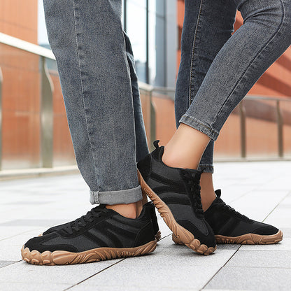 Unisex Wide Fit Retro Trainers with Breathable Mesh & Grippy Sole