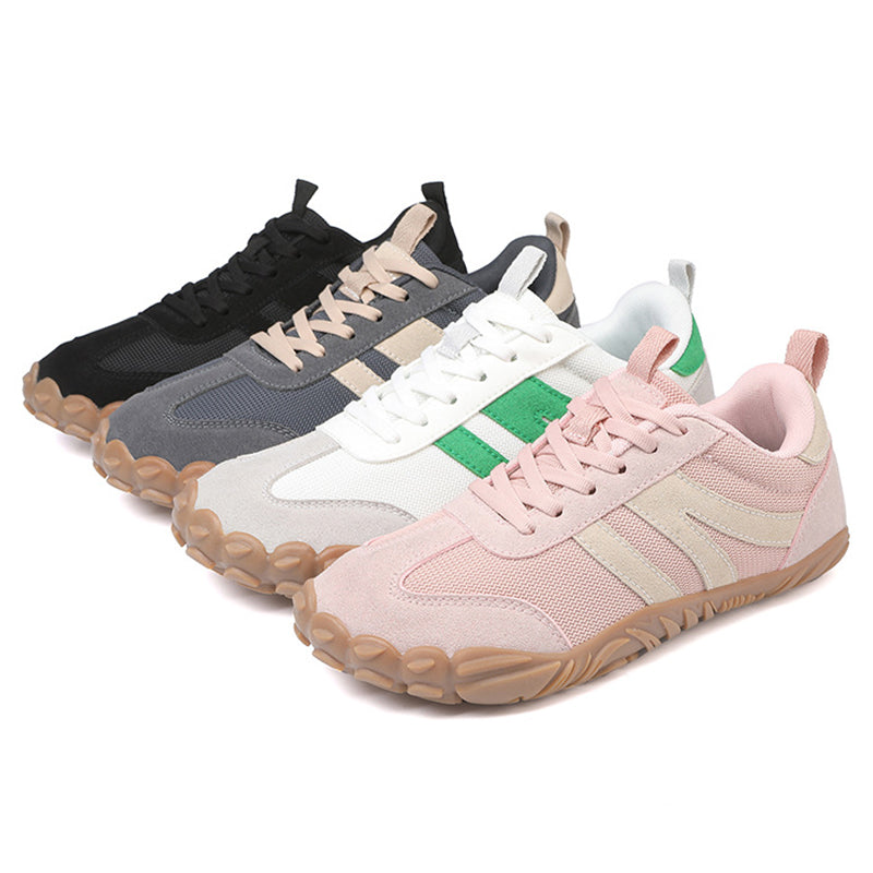 Unisex Wide Fit Retro Trainers with Breathable Mesh & Grippy Sole