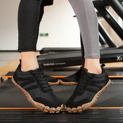 Unisex Wide Fit Retro Trainers with Breathable Mesh & Grippy Sole