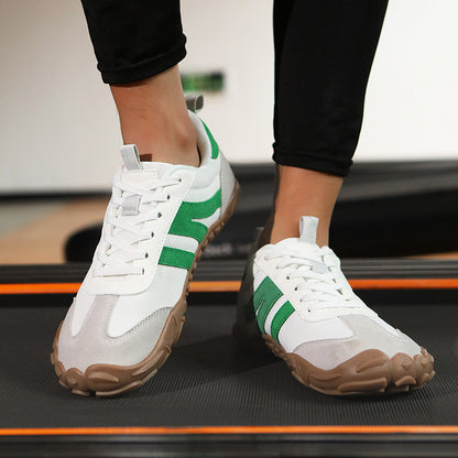 Unisex Wide Fit Retro Trainers with Breathable Mesh & Grippy Sole
