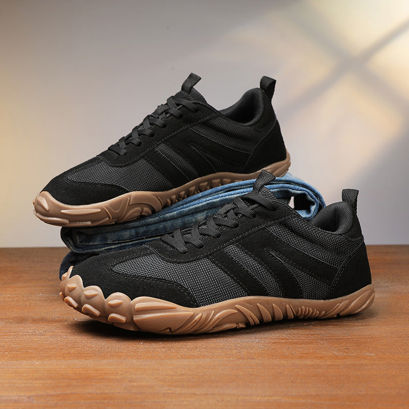 Unisex Wide Fit Retro Trainers with Breathable Mesh & Grippy Sole