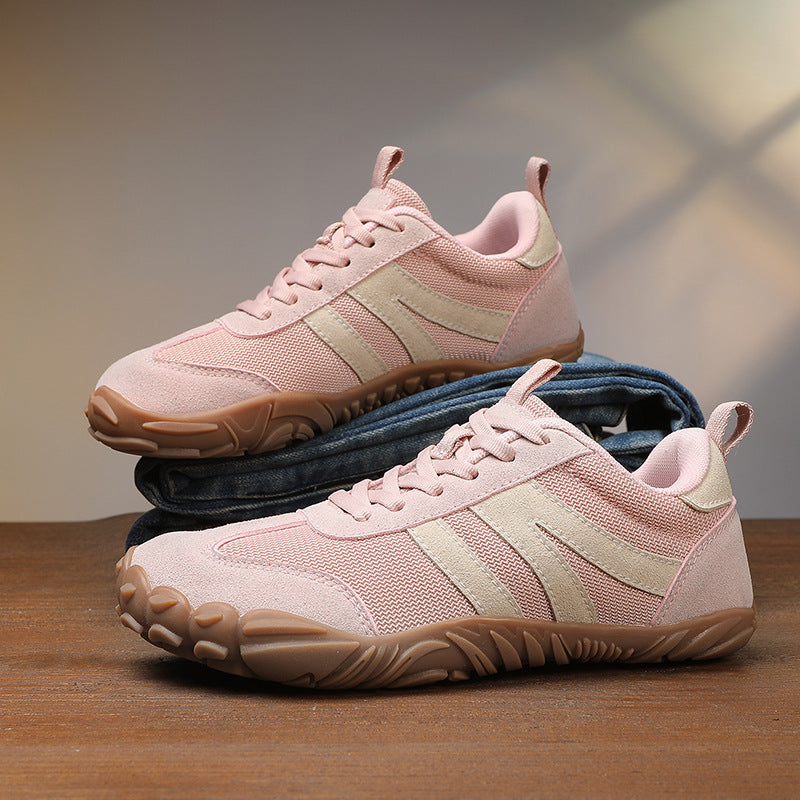 Unisex Wide Fit Retro Trainers with Breathable Mesh & Grippy Sole