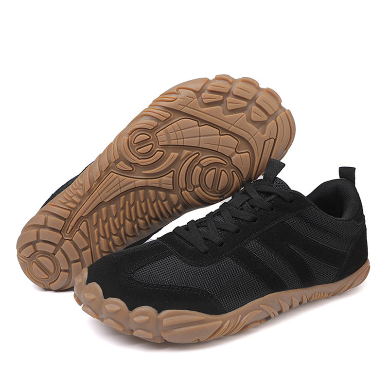 Unisex Wide Fit Retro Trainers with Breathable Mesh & Grippy Sole