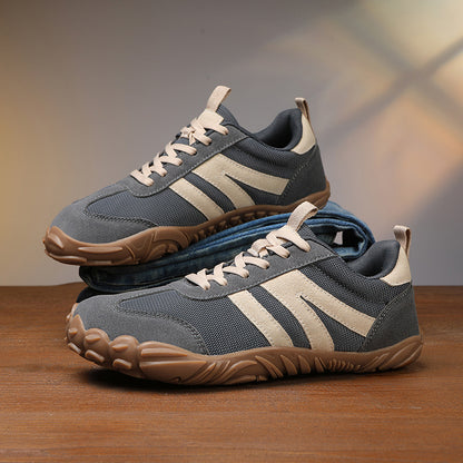 Unisex Wide Fit Retro Trainers with Breathable Mesh & Grippy Sole