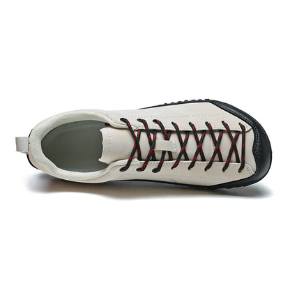 Wide Fit Suede-Look Walking Trainers with Grippy Rubber Sole – Unisex