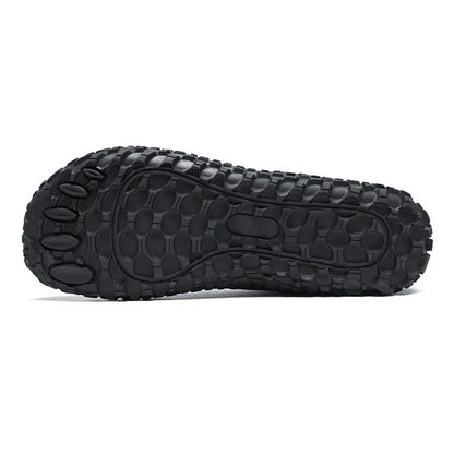 Wide Fit Suede-Look Walking Trainers with Grippy Rubber Sole – Unisex