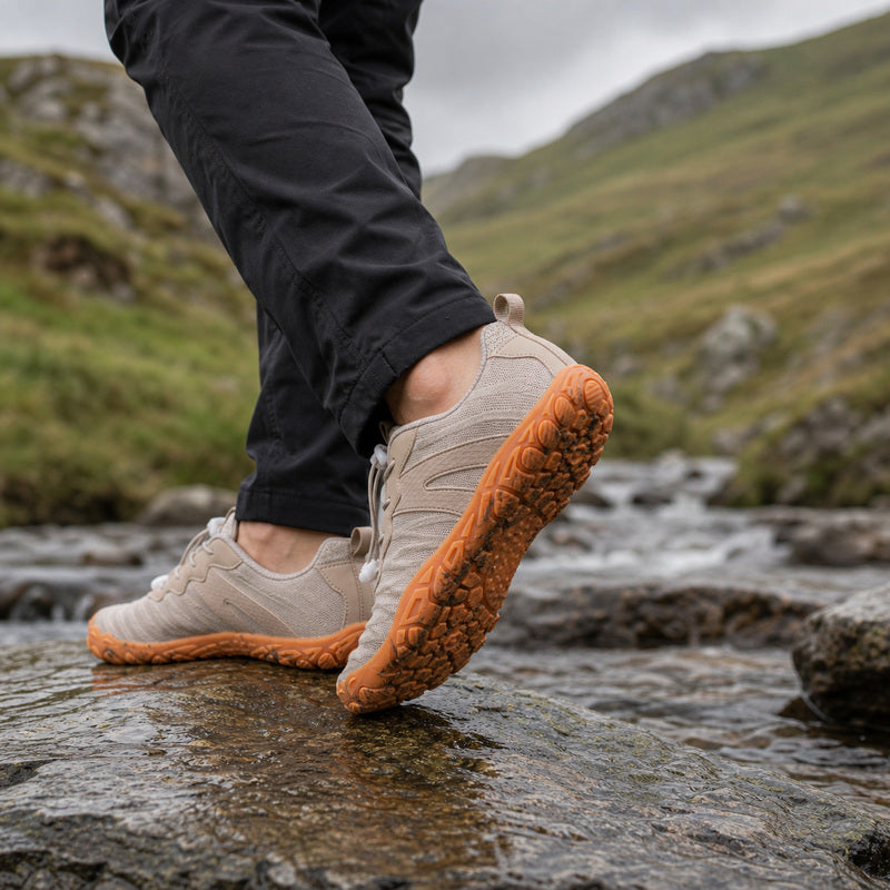 Unisex Barefoot-Inspired Outdoor Trainers with Roomy Toe Box & Grippy Sole
