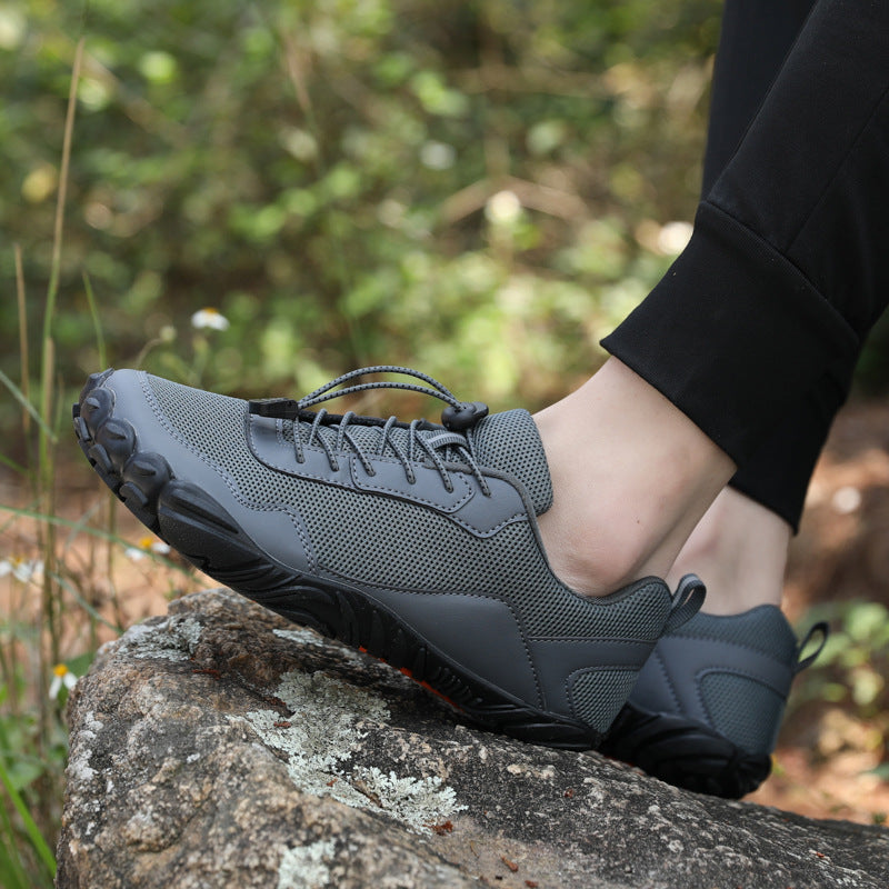 Unisex Wide Fit Barefoot-Inspired Outdoor Trainers with Grippy Sole