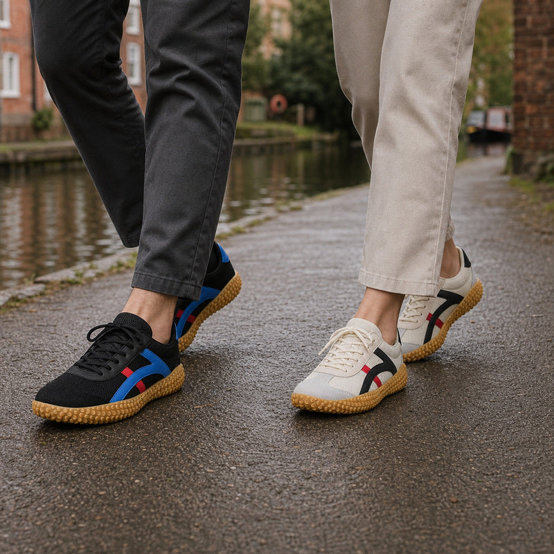 Wide Fit Unisex Comfort Trainers with Grippy Gum Sole