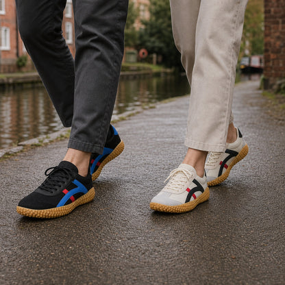 Wide Fit Unisex Comfort Trainers with Grippy Gum Sole