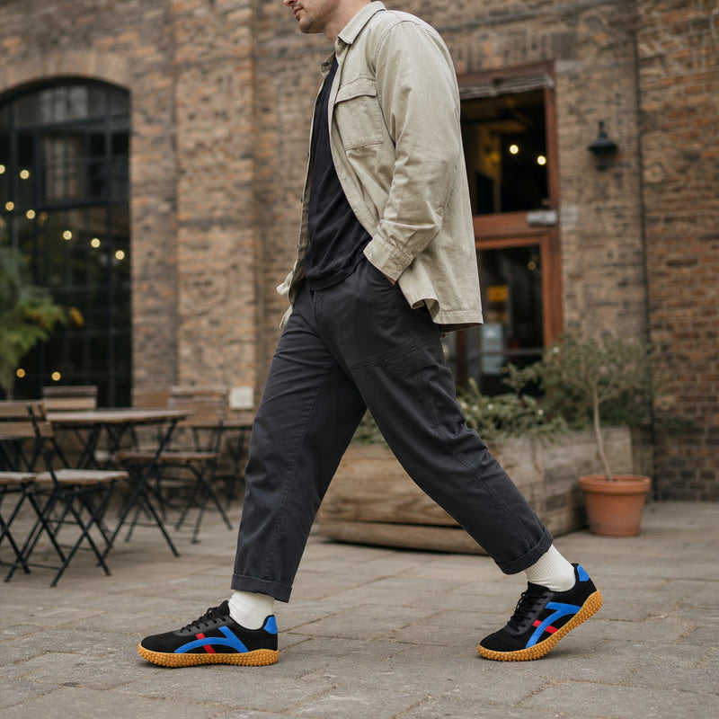Wide Fit Unisex Comfort Trainers with Grippy Gum Sole