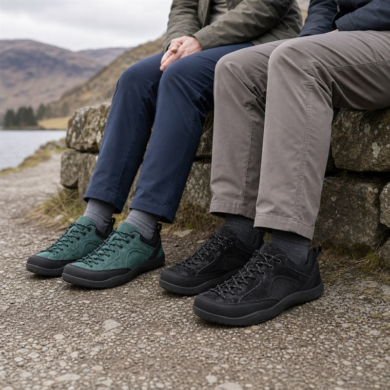Wide Fit Barefoot-Inspired Walking Trainers with Grippy Sole – Unisex
