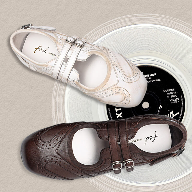 Women’s Leather Brogue Mary Jane Flat Shoes