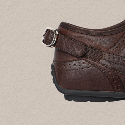 Women’s Leather Brogue Mary Jane Flat Shoes
