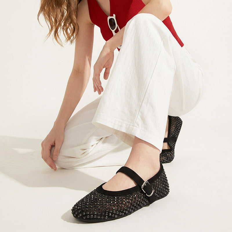 Women’s Mesh Mary Jane Flat Shoes