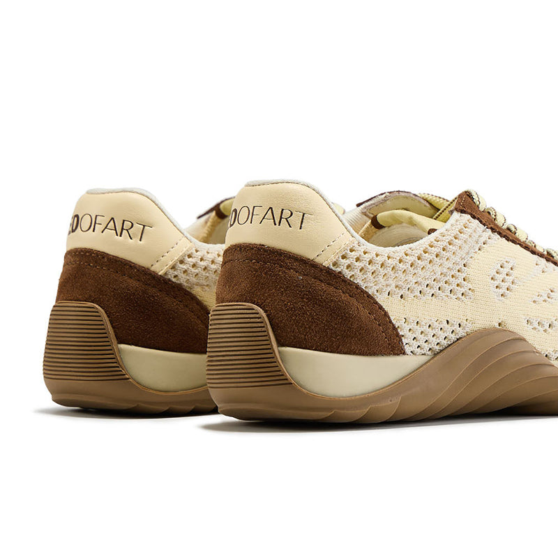 Women's Suede & Mesh Comfort Trainers with Sheepskin Insole