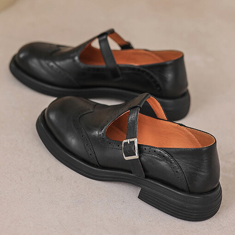 Women’s Wide Fit Brogue Mary Jane Shoes