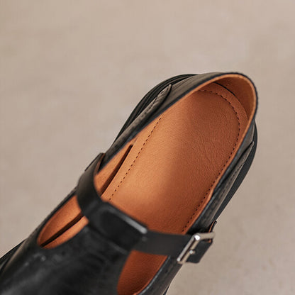 Women’s Wide Fit Brogue Mary Jane Shoes