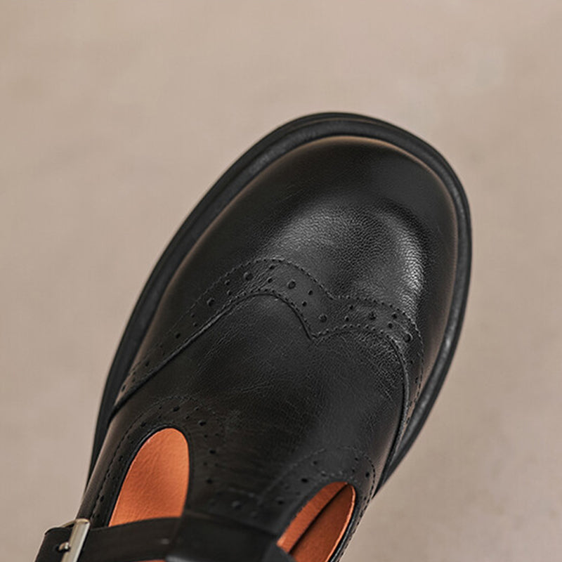 Women’s Wide Fit Brogue Mary Jane Shoes