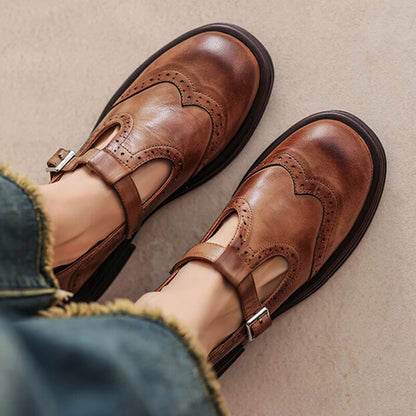 Women’s Wide Fit Brogue Mary Jane Shoes